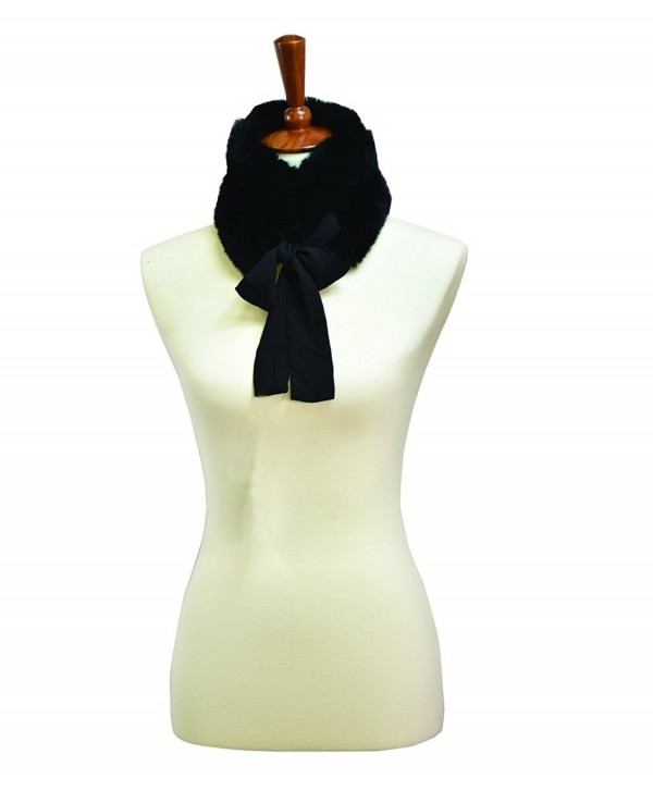 Faux Fur Collar Scarf - Black - C21868YM9I3