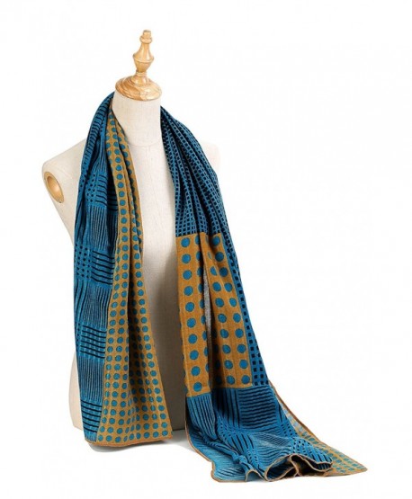 Premium Women Extreme Soft Scarf Wrap Shawl For Any Season- Super Size- Rich Pattern Choice - Polka Dot - Peacock - CX182M8XYDD