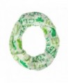 St. Patrick's Day Irish Infinity Circle Scarf with Clover Shamrock Pattern - White - C512O28UM63