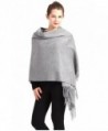 Women Soft Cashmere Wool Wraps Shawls Stole Scarf - Large Size 78"x 28" - Gray - C6188M2LU0T