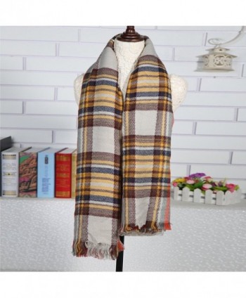 Guans Plaid Checked Tartan Scarf in Wraps & Pashminas