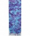 Batik Scarf Teal Dragonflies Purple