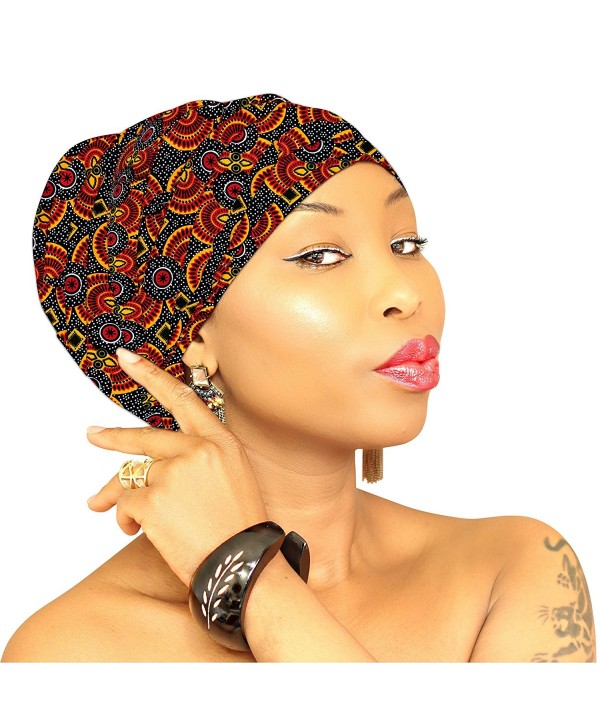 Premium & Fancy Large Head Wrap- Head Scarves- Head Bands for Women in Cotton - Multi-orange-yellow - CO186HNQ96R