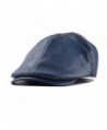 Elaco Mens Women Vintage Leather Newsboy Sunscreen Beret Cap Peaked Hat (Navy) - C612N32RFI7