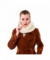 Nine City Womens Thick Ribbed Knit Winter Infinity Circle Loop Scarf - Beige - CZ12OC08Z3Z