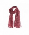 Women Ladies Stars Print Pattern Lace Long Scarf Warm Wrap Shawl - Red - C9188UNTL0T