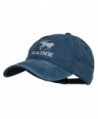 Maine State Moose Embroidered Washed Dyed Cap - Navy - CV11P5HWJZJ