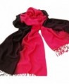 Gotoole Winter Women Gradient Color Soft Pashmina Warm Neck Wrap Tassel Scarf - Red Black - CQ12OBMHECU