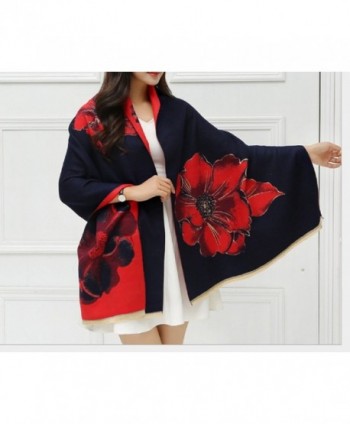 Cashmere shawl Women Navy blue