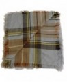 Water Gypsy Trendy Fashion Plaid Scarf Oversized Blanket Shawl for Winter - Light Blue and Tan - CD186QALO0R