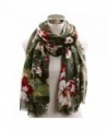 Odema Womens Scarf Stylish Scarves Shawl Wraps Multicolor Flower Blanket Scarf - Army Green - CZ185QRO4ZH