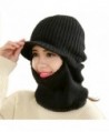 Elaco Unisex Winter Warm Crochet Knitted Woolen Pullover Skull Beanie Hat Cap - Black - C312O74397U