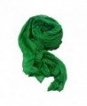 DDLBiz Women Cotton Long Soft Crinkle Scarf Wrap Shawl Candy Colors - Green - CA12NGBQNT9