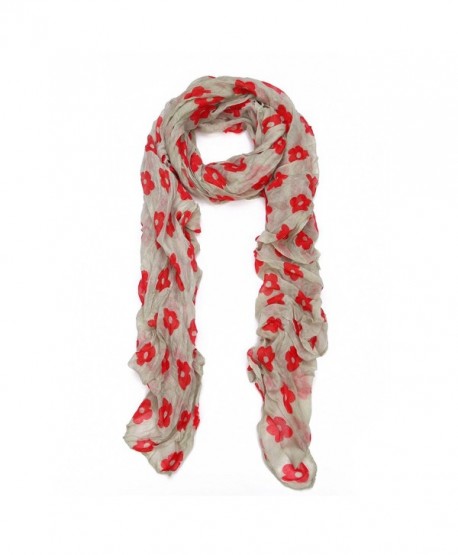 Cherry Blossom Sakura Floral Fashion Scarf Wrap - Different Colors Available - Taupe - CC11OBT013T