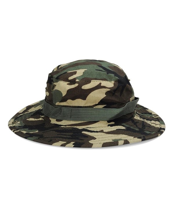 DDLBiz Unisex Bucket Hat Boonie Hunting Fishing Outdoor Wide Cap Sun Cap - Green - C312O5HJQGF