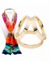 SHAN LI HUA Simple Design Three Rings Scarf Buckle Female scarf ring 18 k gold plated - golden - CB184QT0IED