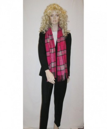 Cashmere Unisex Pashmina Checks FUCHSIA