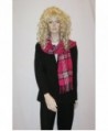 Cashmere Unisex Pashmina Checks FUCHSIA in Wraps & Pashminas