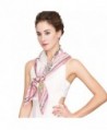 Silk Scarf Women- 100% Silk Pure Mulberry for Women Square Wrap 35''x35'' - Pink - CP17YC3WK8G