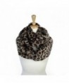 Paskmlna Super Soft Faux Fur Animal Print Warm Infinity Loop Circle Scarf -Diff Colors - Leopard2 - CT129PMNG5L