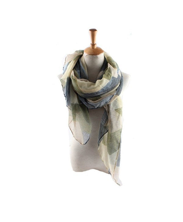 ctshow plaid Print Voile Print Scarf Fashionable Women Scarves The shawl - Blue and Green - CD182KM08R8
