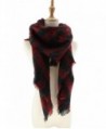 Jiao Miao Women's Soft Tartan Scarf Winter Large Blanket Wrap Shawl - 170801-red - CZ18695ELAW