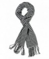 DRY77 Super Soft Luxurious Classic Cashmere Feel Winter Scarf for Women and Men - Black White Houndstooth - C412N421TL9