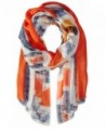 Saro Lifestyle Women's Geo Design Scarf - Coral - C911ZCXEF5X