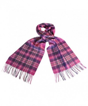 Celtic Irish Wool Scarf With Pink- Purple & Lilac Tartan Design 12 - CU125U0C0UJ