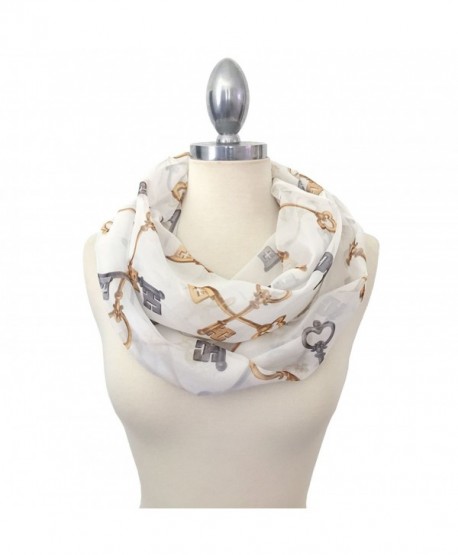 Califul Lightweight Scarves: Fashion Print Scarf Shawl Wrap For Women - Infinity Scarf 5034 White - C512MX7E6YU