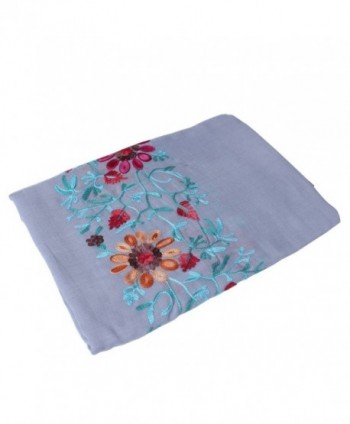 Vankerful Colorful Embroidered Floral Shawl Wraps-Soft Cotton Long Scarves for Women Hijab Fall - 032lavener - CU1852EWI2H