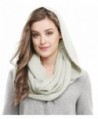 Winter Soft Pullover Knit Infinity Scarf Beanie Hoodie Scarf - Light Grey - C21887TD5MT