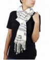 Store Indya- Cotton Scarf Scarves Stole Wrap Hand Woven Fashion for Women Girls - White - CI12728BN37