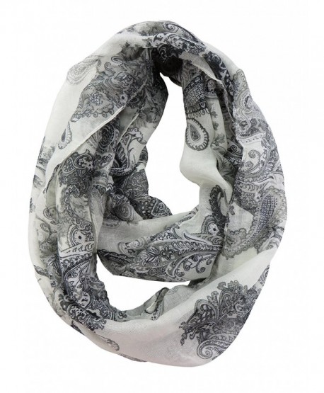 vintage paisley infinity scarf circle loop eternity scarf cowl - CF12N3B0P14