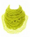 Women's Knit Multi Layer Ruffle Infinity Scarf - Mustard - CD11POQ6CBD