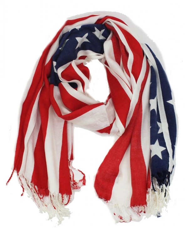 Soft American USA Flag Print Wrap Shawl Scarf 80 
