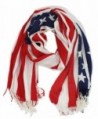 Soft American USA Flag Print Wrap Shawl Scarf 80 " x 29" - C412BVCROVF