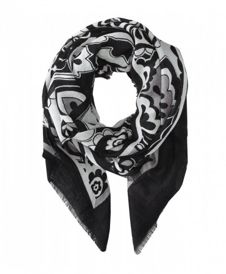 Vera Bradley Women's Soft Wool Scarf Midnight Paisley Scarf One Size - Midnight Paisley - CQ11MC7636V