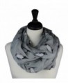 KnitPopShop Infinity Penguin Loop Circle Women Scarf - Gray - C312OC1TSHG