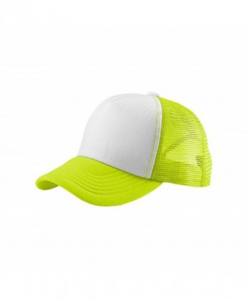 EnimayUnisex Men's Women's Solid & Two-Tone Mesh Baseball Style Trucker Hat - Two-tone Neon Yellow - CF122TIJE6X