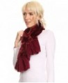 Sakkas 16111 Comfort Ruffle Burgundy in Cold Weather Scarves & Wraps