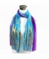 Iusun Multi color Peacock Printed Scarves