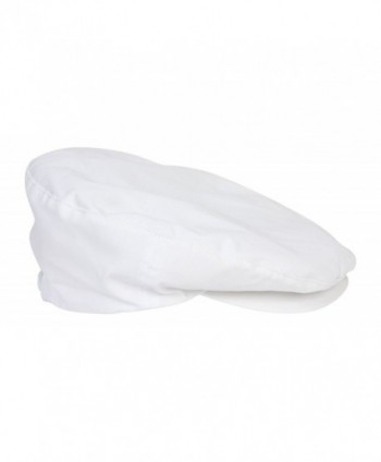 Poplin Ivy Dorfman Pacific White in Men's Newsboy Caps