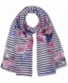 Joules Women's Wensley Longline Printed Scarf - Navy Bloom Stripe - CH12N3DSLJK