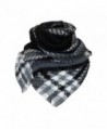 Boho Woven Houndstooth Blanket Scarf Shawl - Extra Long Winter Plaid Pashmina - Black - CY11QG7HV41