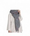 Winter Warm Plaid Blanket Scarf Oversized Shawl Cape White and Black Plaid Best Gift - CN187R9LLE6