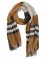 Plaid Blanket Scarf Women Warm Soft Long Pashmina Scarves Wrap Cape Shawl - Brown - CS1888MN6TE