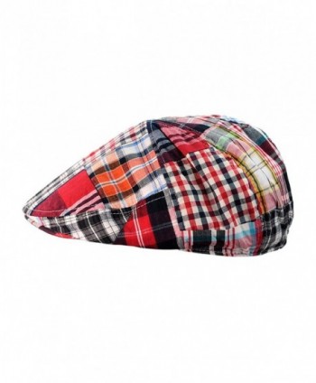 NYFASHION101 Multicolor Patchwork Buttoned Newsboy in Men's Newsboy Caps