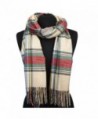 Apparelism Women's Winter Scottish Clan Plaid Oversized Cashmere Feel Blanket Scarf Wrap Shawl. - Plaid Beige - CA18978WK36