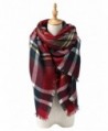 Zando Comfort Fashion Chunky Blanket - Dark Red Scarf - CW127XPOA0B